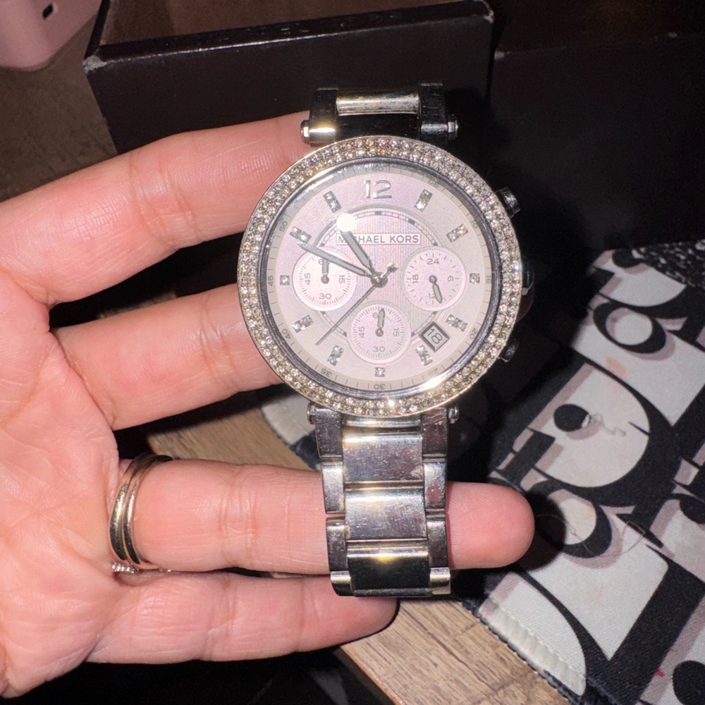Michael Kors Silver Chronograph Watch
